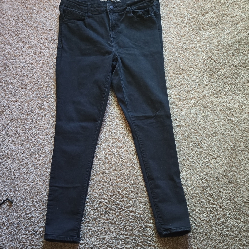 Old Navy Black Skinny Jeans Sleek Fit